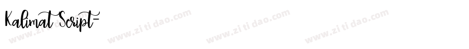 Kalimat Script字体转换